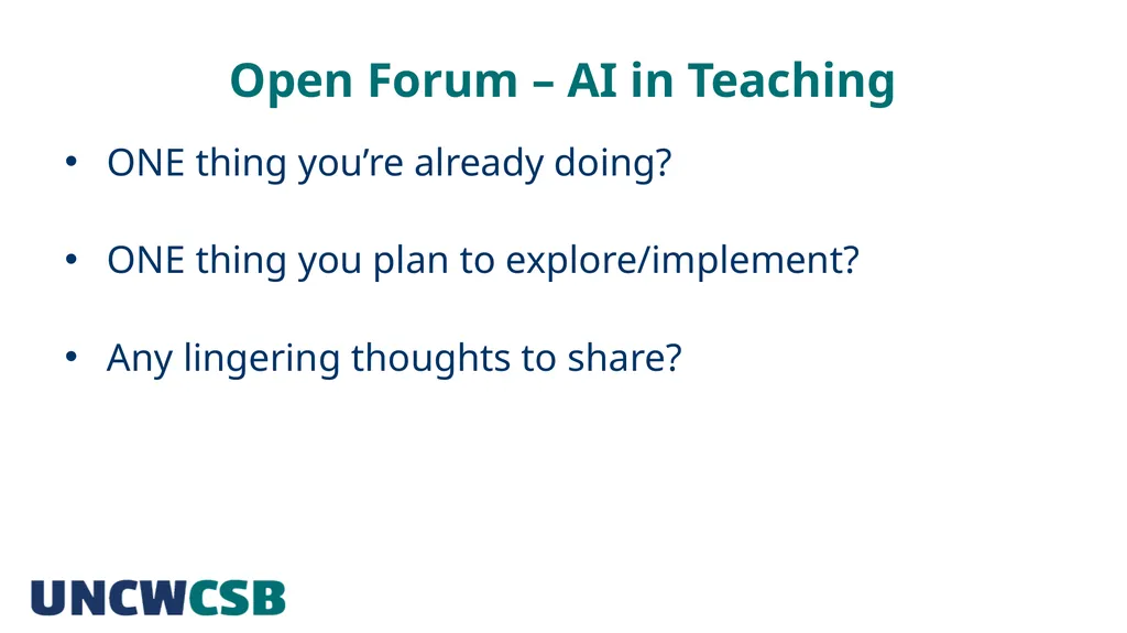 CSB Presents: Exploring AI (aka: AI Day) - slide 3 of 7