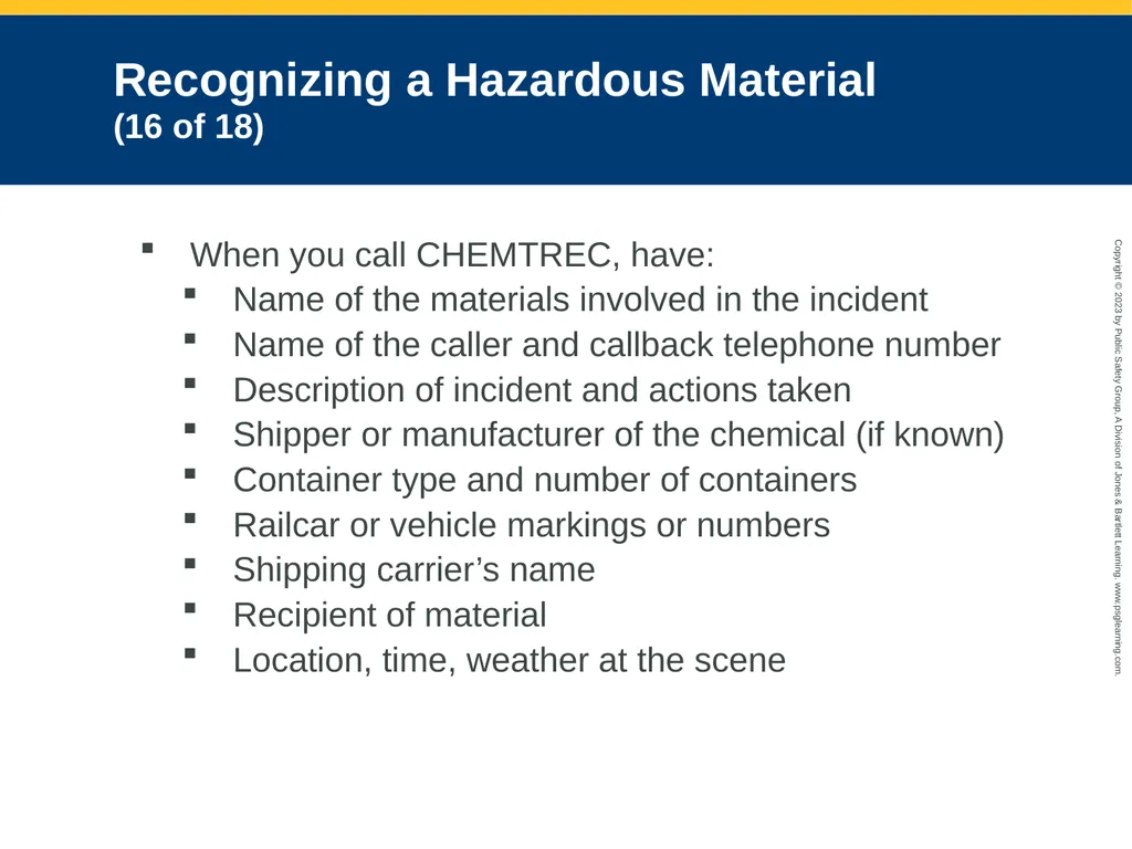 Vehicle Extrication, Special Rescue, and Hazardous - slide 54 of 65
