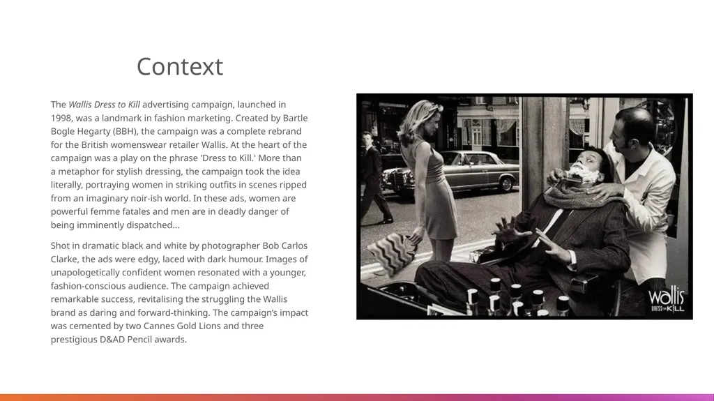 Visual Narratives in Advertising Case Study: - slide 2 of 11