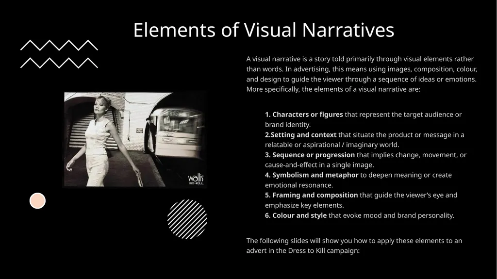 Visual Narratives in Advertising Case Study: - slide 3 of 11