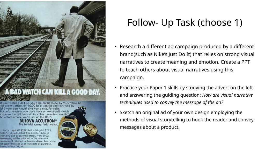 Visual Narratives in Advertising Case Study: - slide 11 of 11