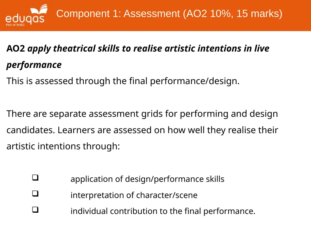 Approaches to Component 1 Devising Theatre Tips - slide 31 of 32