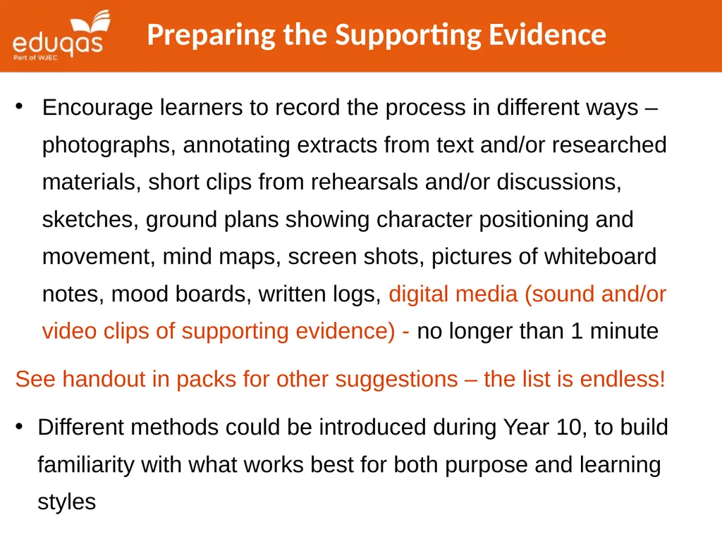 Approaches to Component 1 Devising Theatre Tips - slide 21 of 32