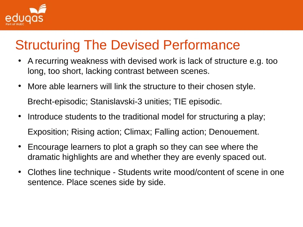 Approaches to Component 1 Devising Theatre Tips - slide 12 of 32