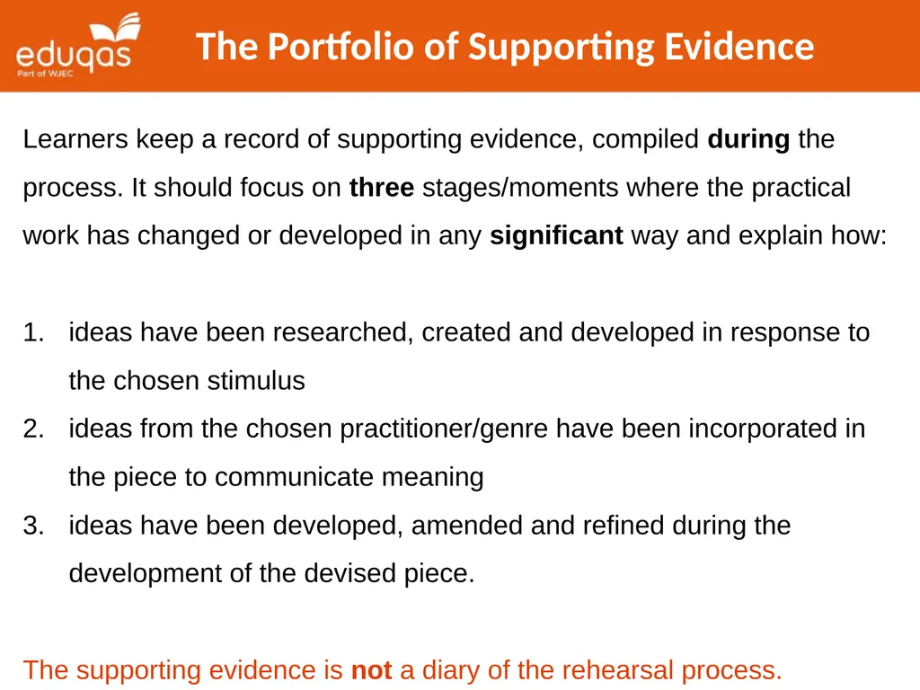 Approaches to Component 1 Devising Theatre Tips - slide 18 of 32