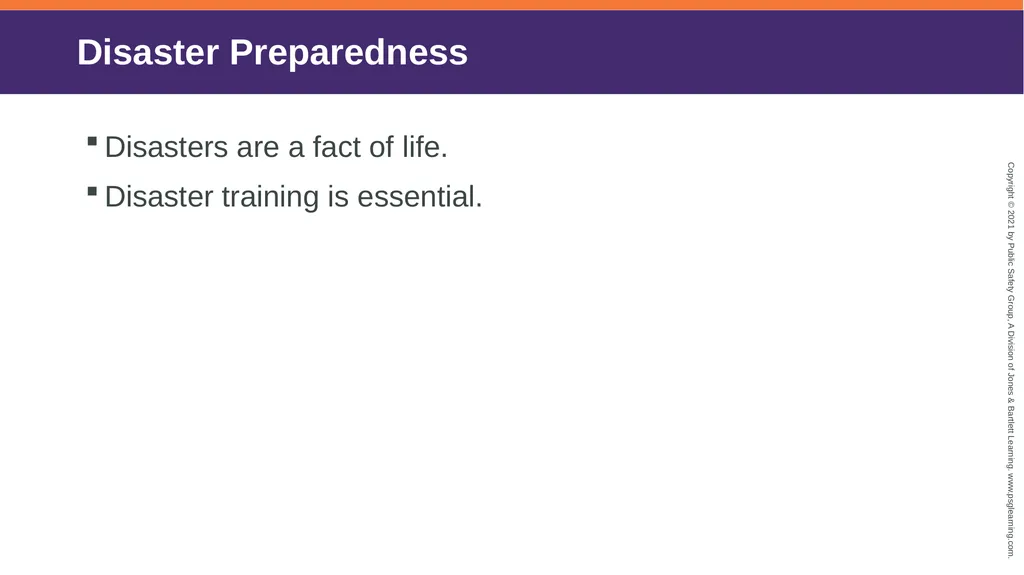 Disaster Preparedness Chapter 26 Disaster - slide 2 of 41