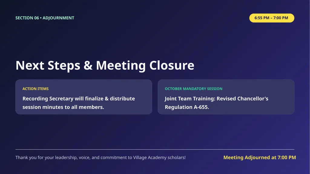SLT MONTHLY MEETING OFFICIAL GOVERNANCE SESSION - slide 15 of 15