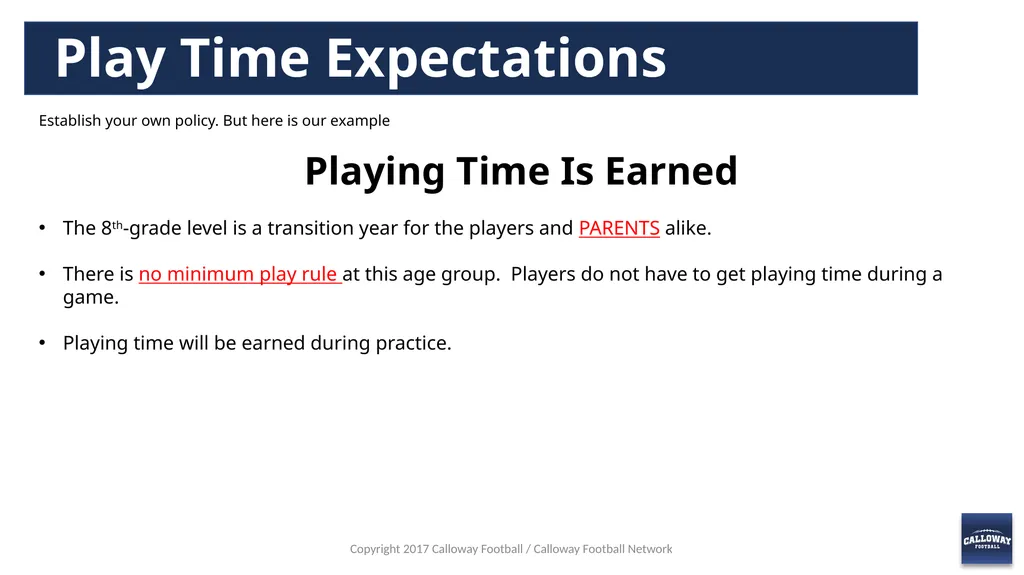 Parents Meeting Presentation Copyright 2017 - slide 18 of 26