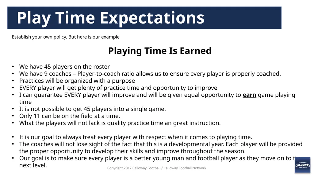 Parents Meeting Presentation Copyright 2017 - slide 19 of 26