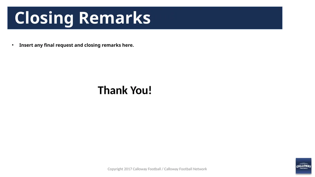 Parents Meeting Presentation Copyright 2017 - slide 26 of 26