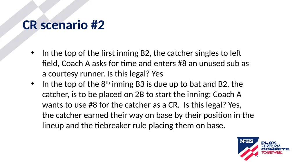 2025-26 NFHS Softball Substituting, Lineup - slide 42 of 43
