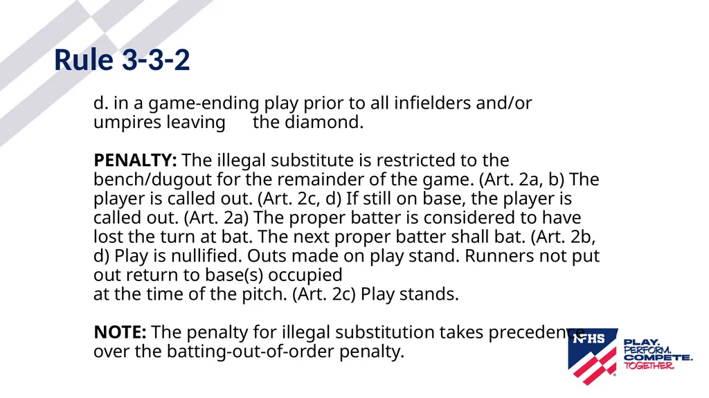 2025-26 NFHS Softball Substituting, Lineup - slide 21 of 43