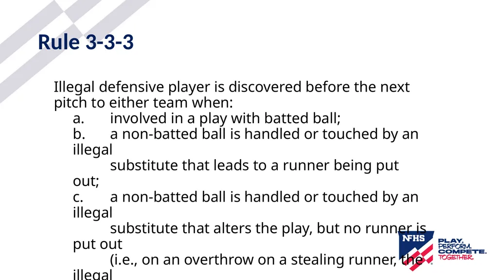 2025-26 NFHS Softball Substituting, Lineup - slide 22 of 43