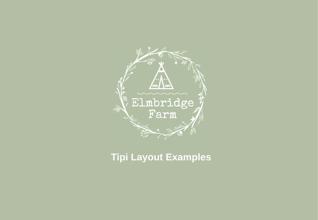 Tipi Layout Examples 9 tables with benches (Radial - slide 1 of 19