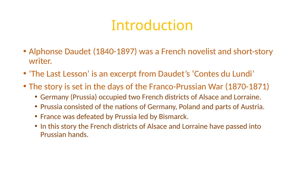 The Last Lesson By Alphonso Daudet Class 12 - slide 2 of 10