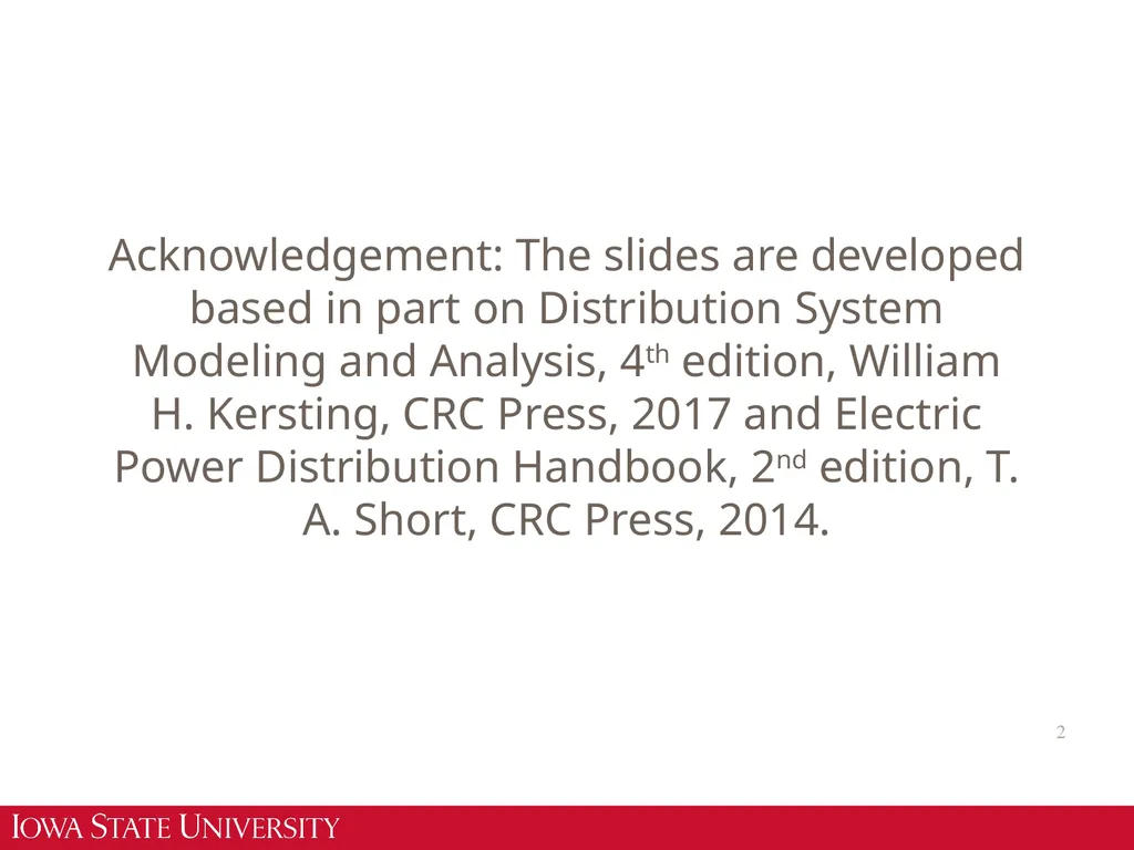 EE 455 Introduction to Energy Distribution Systems - slide 2 of 48