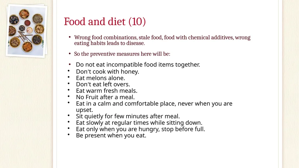 Preventive Practices in Ayurveda Fatima Raad Claim - slide 15 of 37