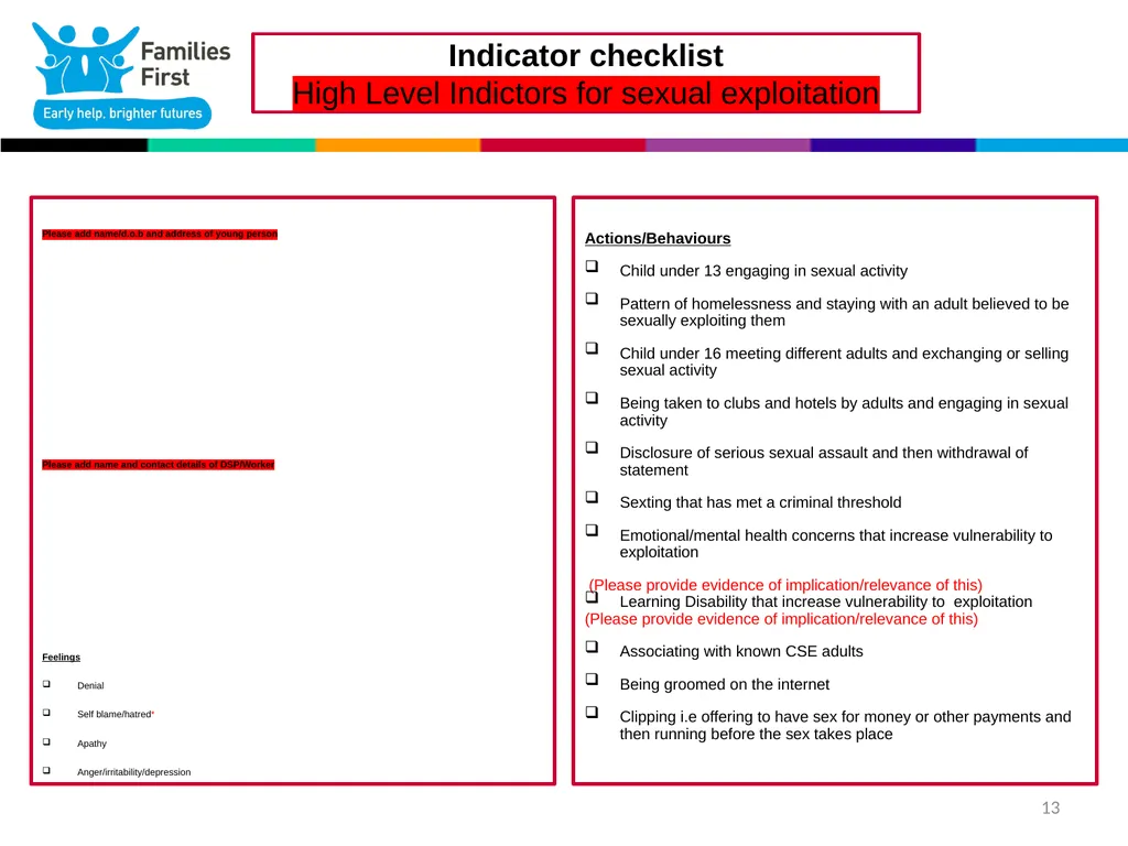 1 Part One: Screening Tool Practitioner toolkit to - slide 13 of 26