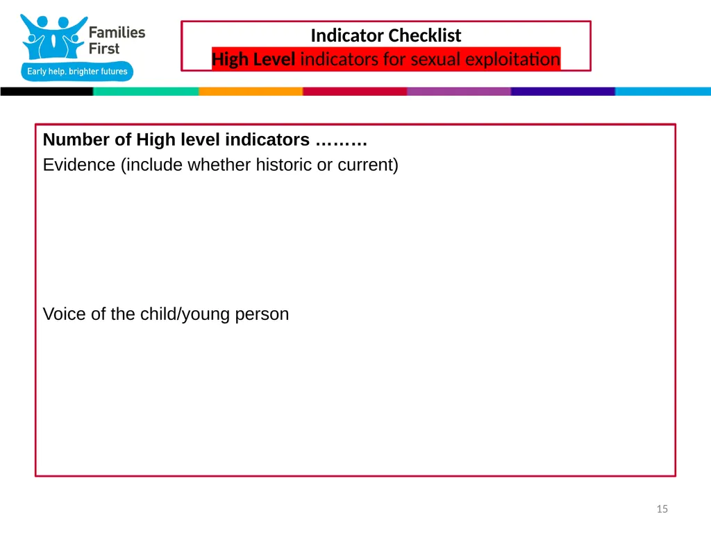 1 Part One: Screening Tool Practitioner toolkit to - slide 15 of 26