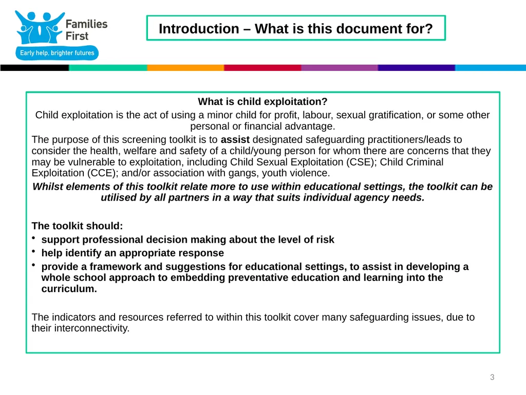 1 Part One: Screening Tool Practitioner toolkit to - slide 3 of 26