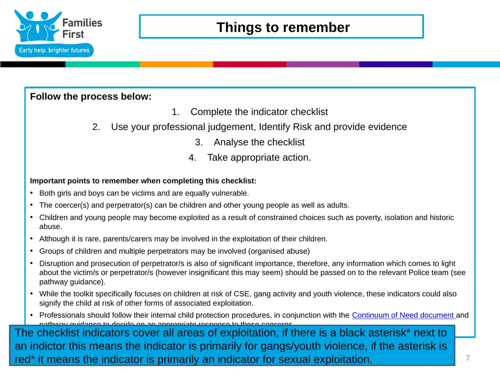 1 Part One: Screening Tool Practitioner toolkit to - slide 7 of 26