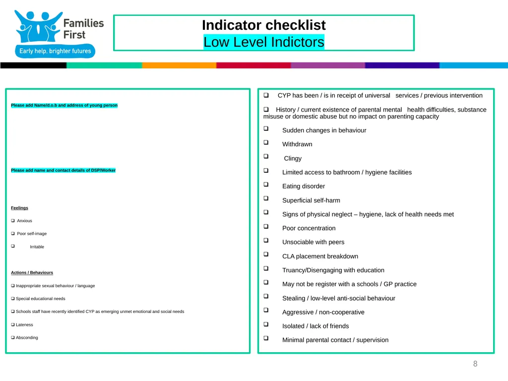 1 Part One: Screening Tool Practitioner toolkit to - slide 8 of 26