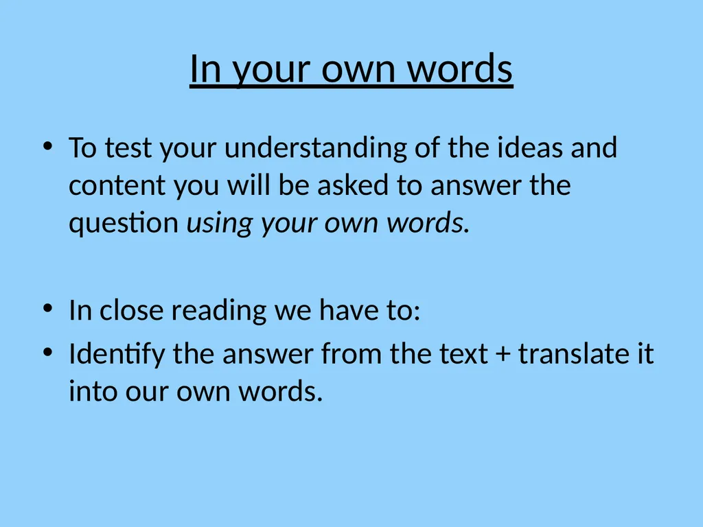 Learning Intentions to understand unfamiliar words - slide 4 of 67