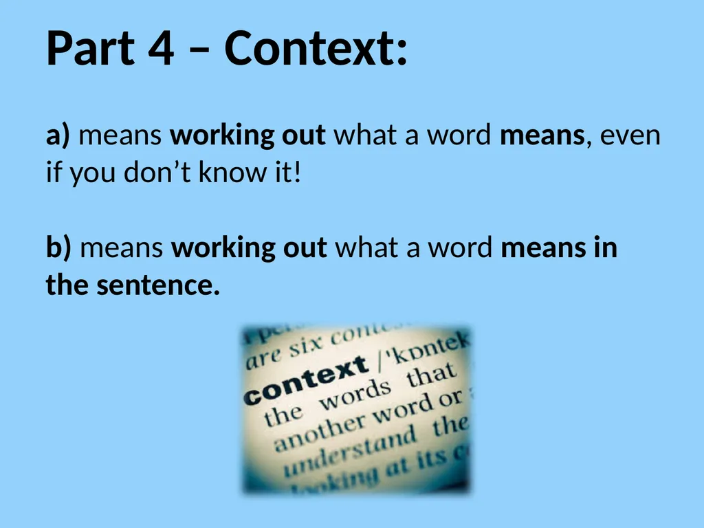 Learning Intentions to understand unfamiliar words - slide 22 of 67