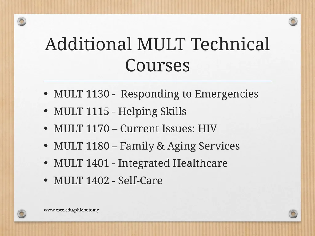PHLEBOTOMY PROGRAM ON-LINE INFORMATION SESSION - slide 45 of 49
