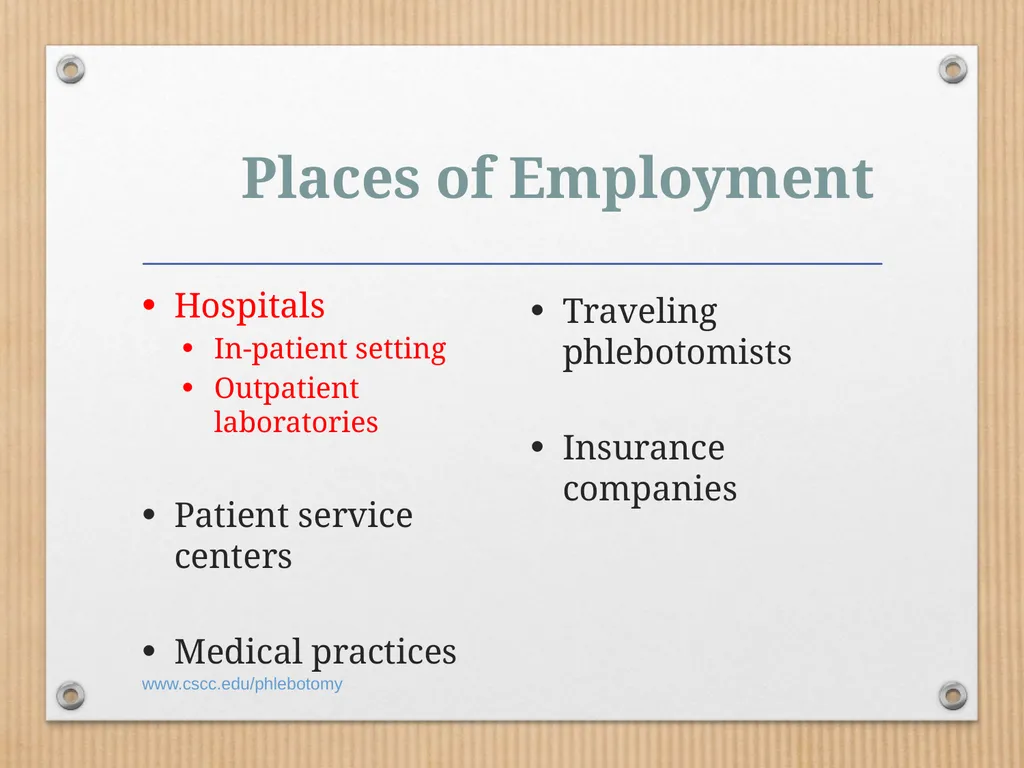 PHLEBOTOMY PROGRAM ON-LINE INFORMATION SESSION - slide 42 of 49