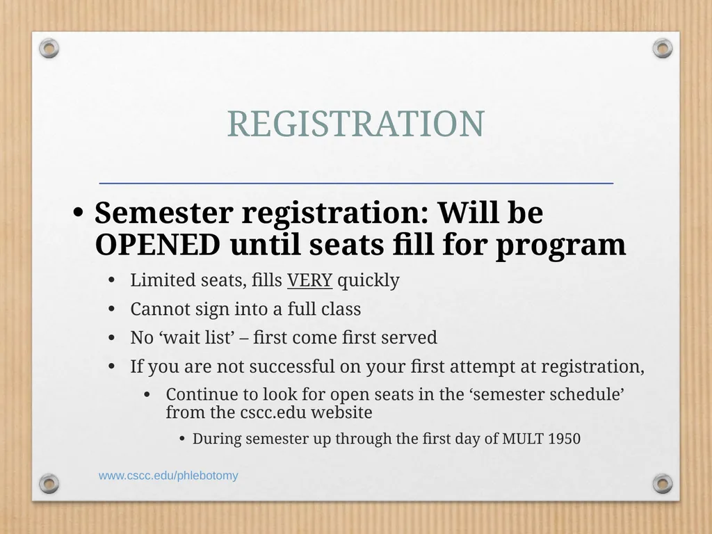 PHLEBOTOMY PROGRAM ON-LINE INFORMATION SESSION - slide 21 of 49