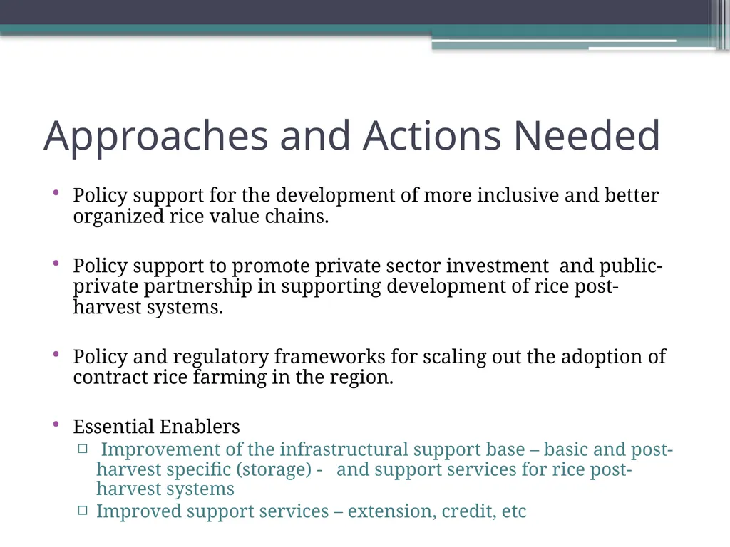 Post-harvest Losses, Technology, and Value - slide 15 of 16