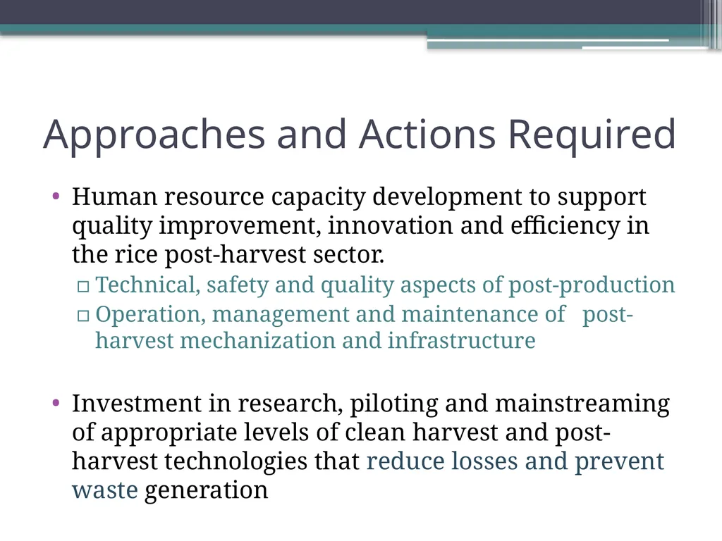 Post-harvest Losses, Technology, and Value - slide 13 of 16