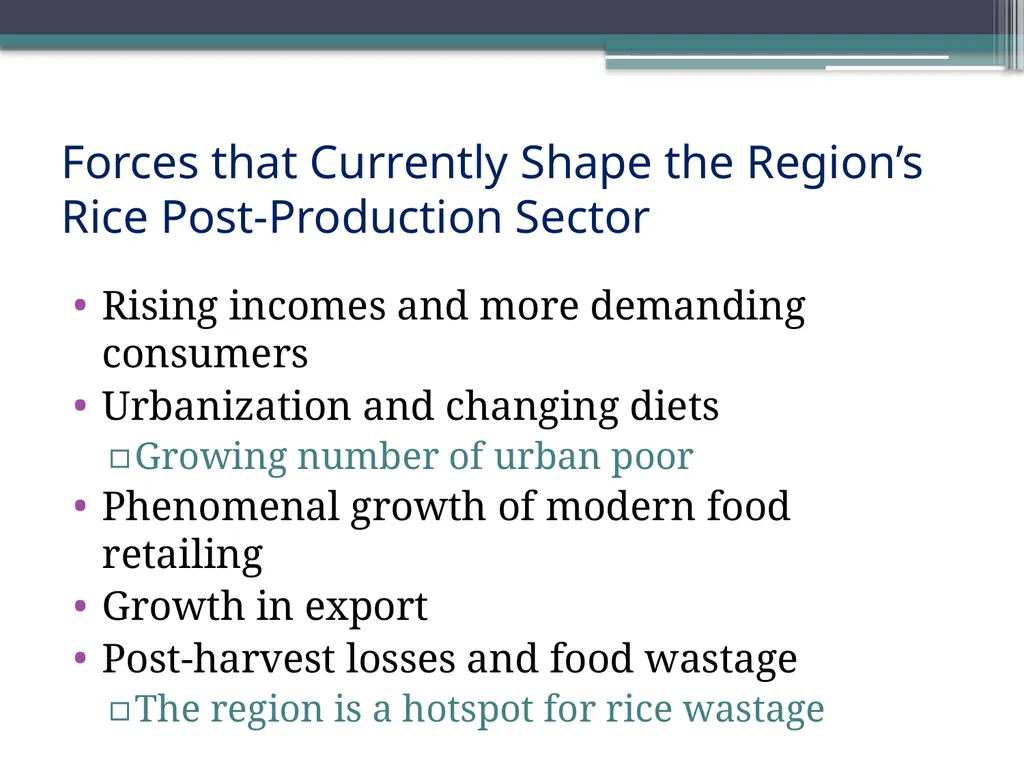 Post-harvest Losses, Technology, and Value - slide 2 of 16