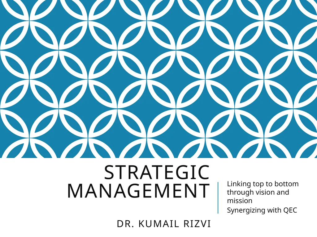 Strategic Management Dr. Kumail Rizvi Linking top - slide 1 of 14