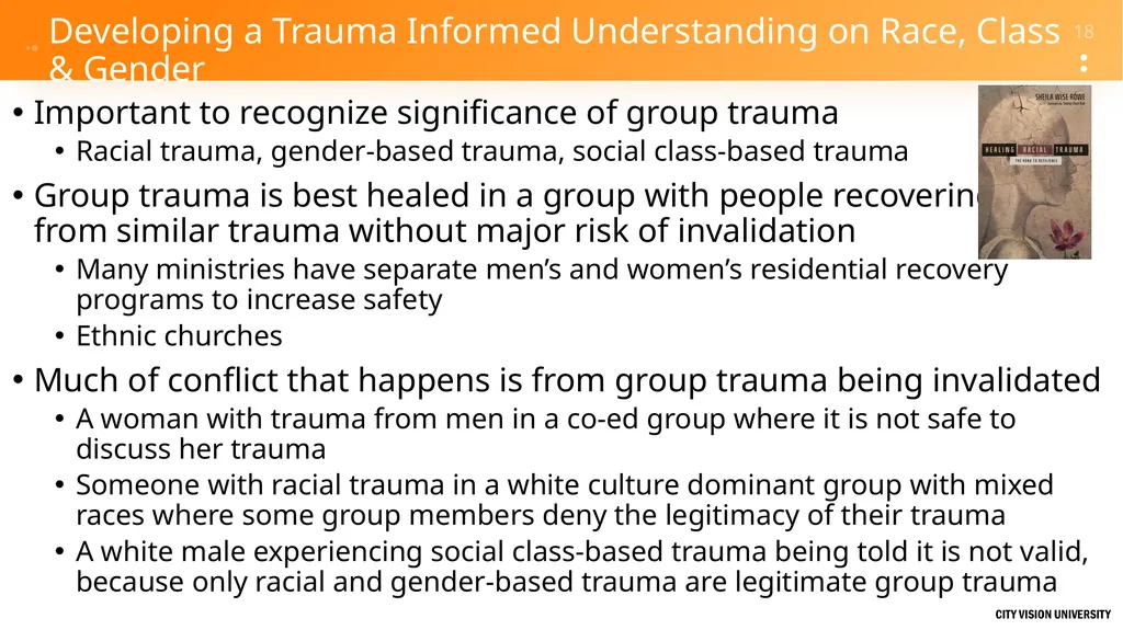 Reconciliation Across Social Class Dr. Andrew - slide 18 of 51