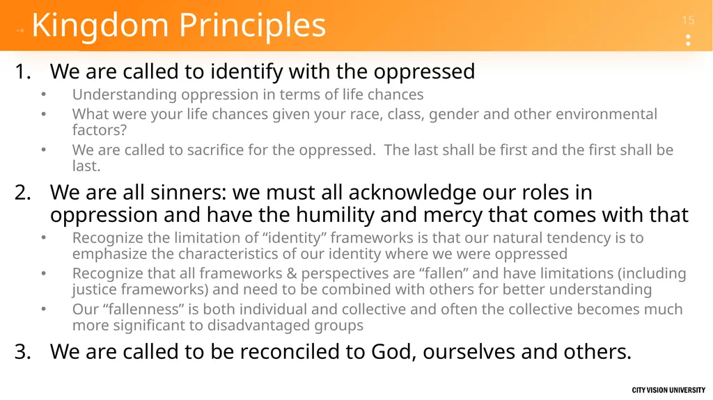 Reconciliation Across Social Class Dr. Andrew - slide 15 of 51