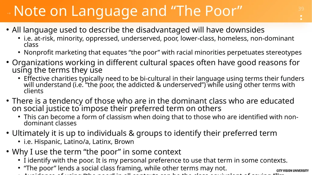 Reconciliation Across Social Class Dr. Andrew - slide 39 of 51