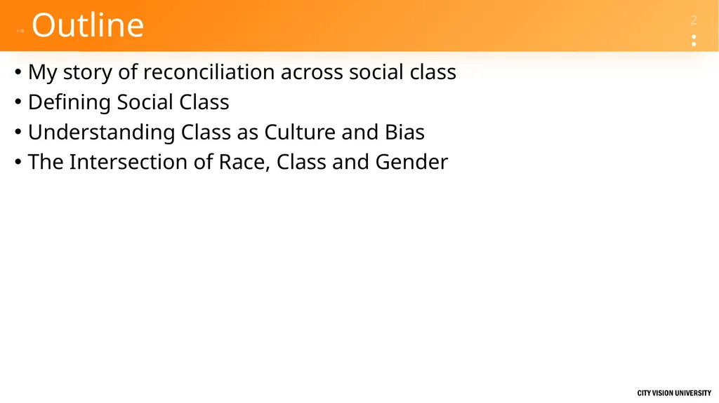 Reconciliation Across Social Class Dr. Andrew - slide 2 of 51