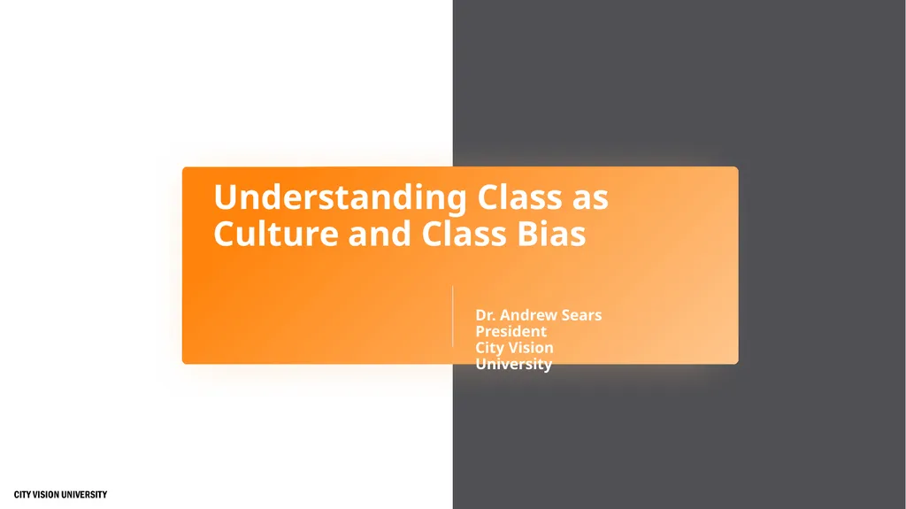 Reconciliation Across Social Class Dr. Andrew - slide 7 of 51