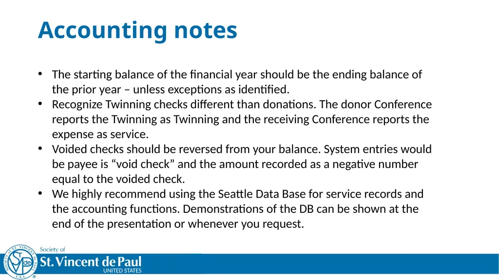 Treasurer’s Training Taken From St. Vincent de - slide 22 of 23