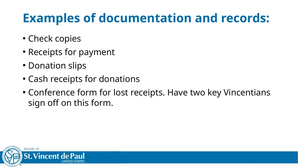 Treasurer’s Training Taken From St. Vincent de - slide 9 of 23