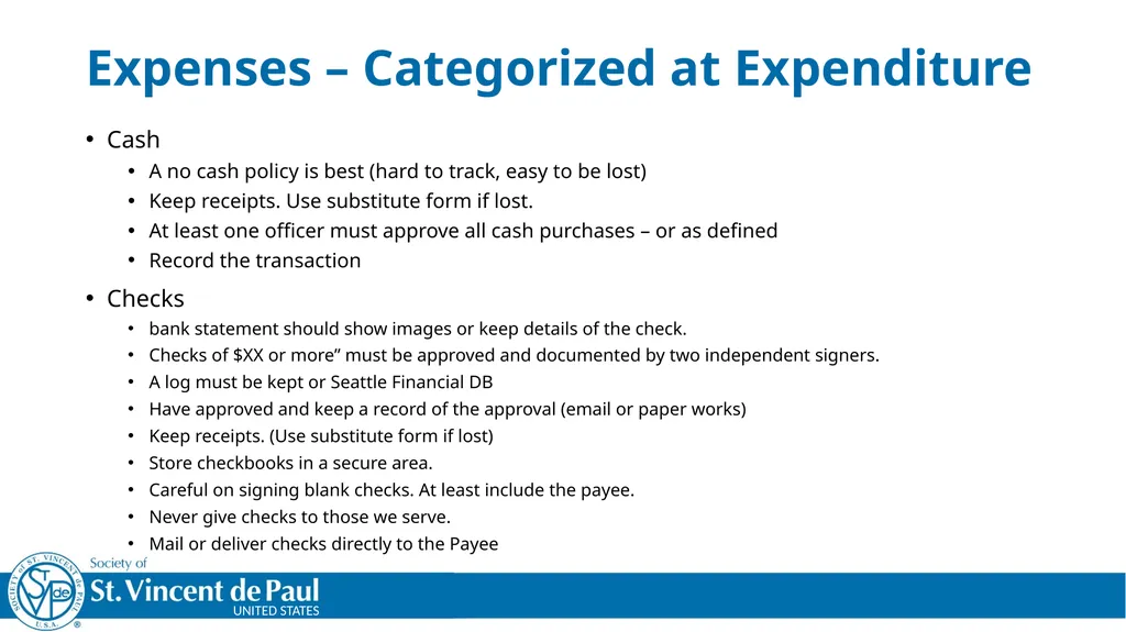 Treasurer’s Training Taken From St. Vincent de - slide 15 of 23