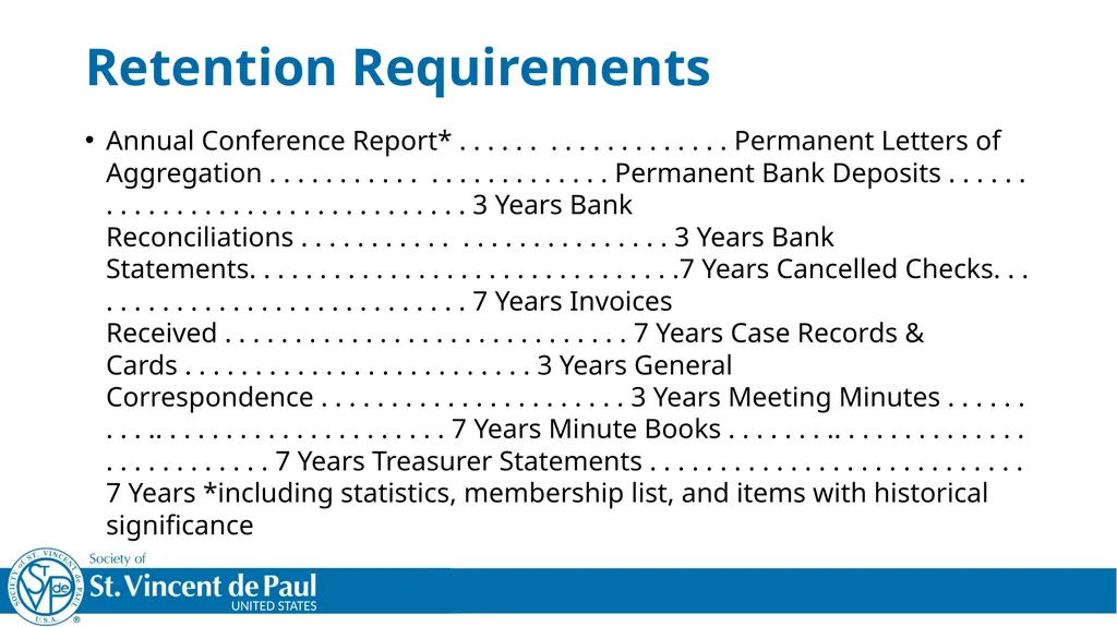Treasurer’s Training Taken From St. Vincent de - slide 4 of 23