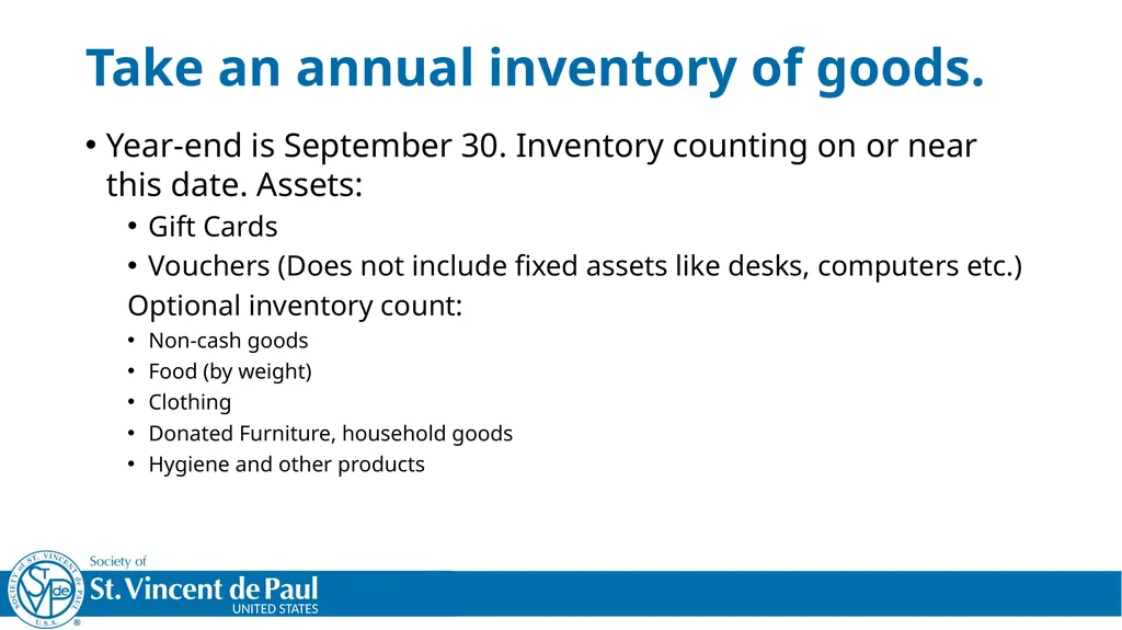 Treasurer’s Training Taken From St. Vincent de - slide 12 of 23
