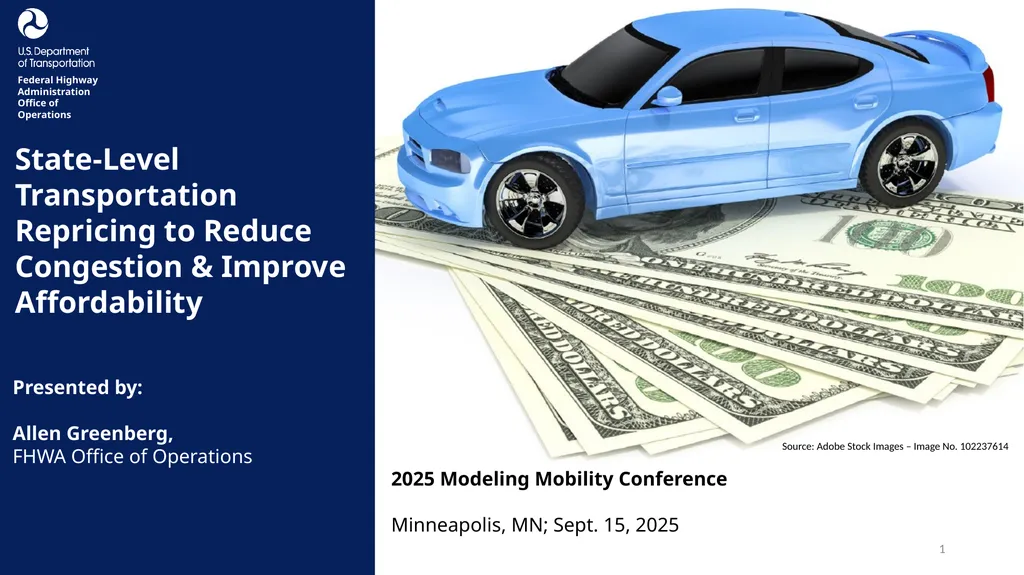 1 State-Level Transportation Repricing to Reduce - slide 1 of 13