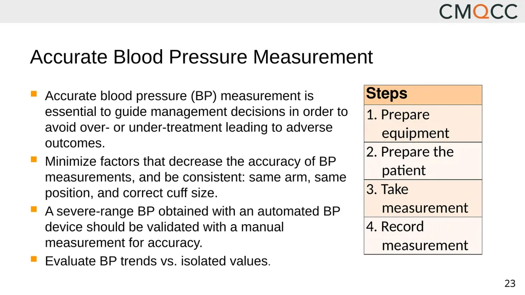 Improving Health Care Response to Hypertensive - slide 23 of 81