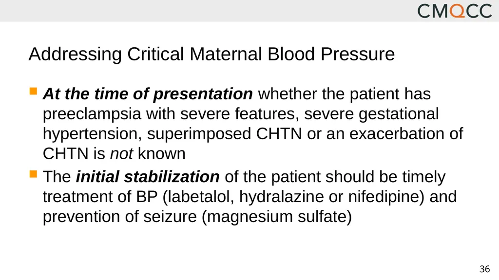 Improving Health Care Response to Hypertensive - slide 36 of 81