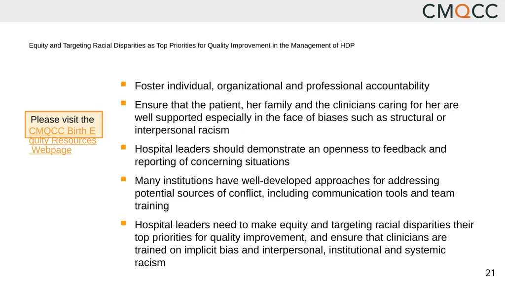Improving Health Care Response to Hypertensive - slide 21 of 81