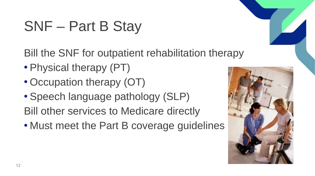 Skilled Nursing Facility Consolidated Billing - slide 12 of 25